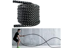 TnP Distribution Battle Rope Heavy Duty Dacron 38mm Thick / 15m / 12.5KG Rope Length Exercise Training Workout Outdoor Gym MMA Rope