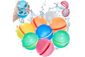 CICLUIDEX Globos de agua reutilizables, juguetes de agua de silicona sin látex, autosellado y juguetes de piscina de llenado rápido para niños adultos al aire libre jardín agua juegos de verano (8 piezas)