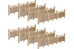 BESPORTBLE 8 Pièces clôture durable clôture de jardin décor scène mini ornement de ornement de paysage mini- assemblé balustrade statue Modèle maquette architecturale en bois