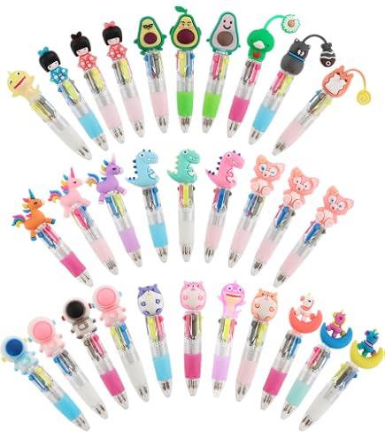 Stylo Enfant - Stylo à bille -30 PCS - 4 couleurs/simple -sachet anniversaire enfant - Idéal