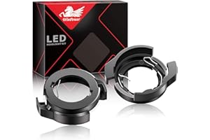 WinPower H7 LED bombilla Base Clips Adaptador Soporte Retenedor Accesorios conversión Compatible con Passat b6 Kuga2 Jetta5 Magotan Eos Vento Romeo Megane 4 Rifter etc., 2 Piezas