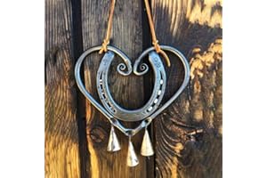 KODMNSW Windspiele Herz-Windspiel aus Stahl zum Valentinstag 3 Glocken Glückliche Liebesglocken, Geeignet für draußen und drinnen Weihnachtsdekoration