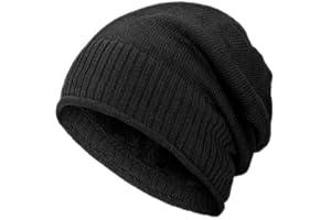 Compagno gefütterte Wintermütze für Herren und Damen Mütze Beanie Haube Einheitsgröße Strickmütze