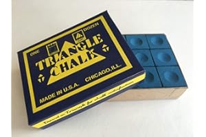 Box of 12 Blue Triangle "King of them all" Pool and Snooker Table Chalks,