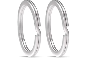 Gimars 30 pcs 30mm Edelstahl Schlüsselring, Flache Schlüsselanhänger Split Ring für Auto, Haus, Schlüssel Zubehör