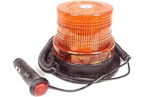 APUK 12V LED Magnetic Flashing Amber Beacon Lorry Car Van Tractor Forklift Digger