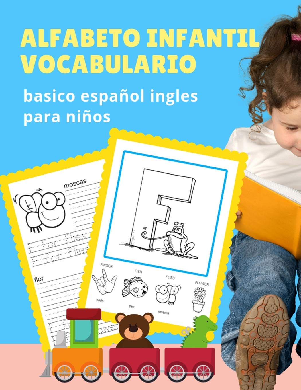 Alfabeto infantil vocabulario basico español ingles para niños: El abecedario en inglés con imagenes para colorear y escritura es uno de los puntos fundamentales para comenzar a aprender inglés