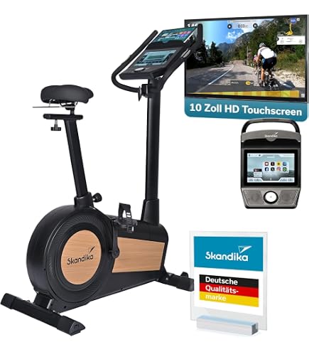 Skandika Morpheus Smart Exercise Bike | Inertia 12 kg, 32 Levels, 24 Programs, Bluetooth, Kinomap, Cardio Strap, Tablet Holder
