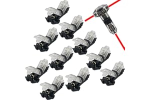 CTRICALVER Double T-type Gold Pin Terminal Wiring Connector, Easy and Quick Installation, Set of 10