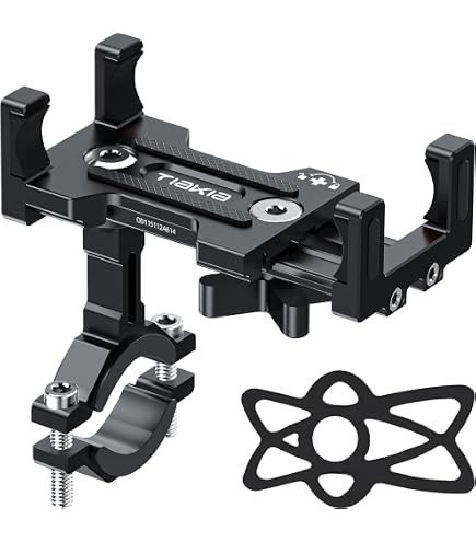 Tackform Motorrad-Handyhalterung Aus Metall – Mit Vibrationsschutz, Für Lenker 2,2-3,8 Cm, Universell Für IPhones & Android