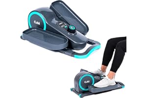 Cubii GO – Pedale ellittico da tavolo per bicicletta, con schermo LCD per fitness tracker, resistenza regolabile, lavoro da casa, ruote integrate e manico espandibile portatile