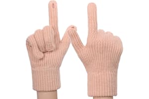 QICEDER Gants d'hiver en Tricot avec écran Tactile pour Homme et Femme Conduite Gants Tricotés Sport Hiver pour Camping Randonnée Cyclisme