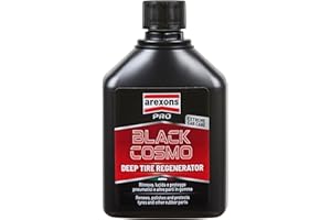Arexons Car Care Pro BLACK COSMO Nero Gomme - Rinnova Pneumatici Estremo, Rinnova, Lucida e Protegge Pneumatici e Parti in Gomma, Non Unge, 500ml