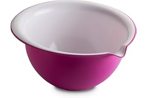 Omada Design Mélangeur 30x25x18cm, 3 lt, intérieur blanc et extérieur coloré, en plastique antibactérien, Sanaliving Line