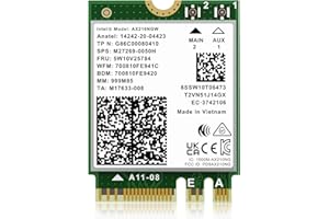 GIGAPLUS Tarjeta inalámbrica WiFi 6E Intel AX210NGW, Bluetooth 5.3 tribanda, 5400 Mbps, M.2/NGFF, para PC y portátil, Compatible con Windows 10/11 (64 bits)