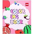 Deli EN041 12-Sheets Coloring Book, 210 x 180 mm Size, Assorted