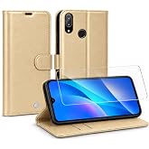 SİDE EYE Vestel Venus E5 İle Uyumlu C&uuml;zdanlı Kartlıklı Standlı Kapaklı Suni Deri Telefon Kılıfı ve Ekran Koruyucu Cam Seti - 