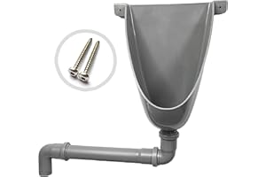 Agande Pissoir pisuar do pisuaru, pisuar ścienny, tworzywo sztuczne, PCW, prosty i wodoodporny, z rurą odpływową i 2 śrubami ze stali nierdzewnej, na kemping, do ogrodu, piwnicy, na plac budowy WC