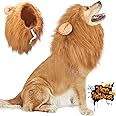Vivifying Lion Mane for Dog Wig, Adjustable Dog Halloween Costumes with Ears, Dog Lion Mane Costumes for Dog (Brown)