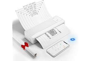 vretti Portable Printers Wireless,P83 Inkless Printer,Thermal Machine A4 Compatible with Android and iOS for Travel,Home,Study,Office
