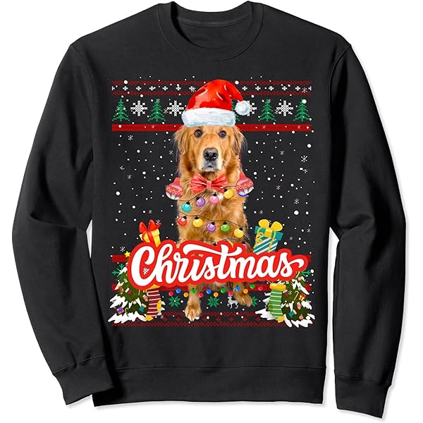 Pull De Noël Motif Bichon Frisé Avec Bonnet Père Noël - Sweatshirt Chaud Et Drôle - Pour Fêtes De Fin D'Année