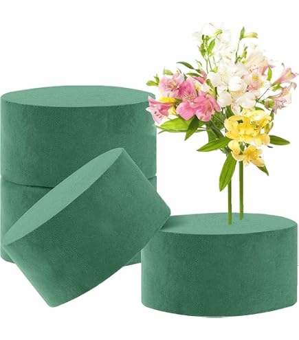 Produktbild von Steckmasse Rund 6 Stück Runder Blumensteckschaum Für Blumenarrangements, DIY Blumen Steckschaum