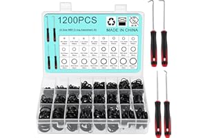 WiMas 1200PCS Gummi Dichtungen Ringe Kit 24 Größen O Ring Sortiment Gummidichtung Dichtungssatz Dichtungsgummi für Plumbing Auto Faucet Repair mit 4 Pick and Hook