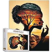 Black Girl legpuzzels 1000 stukjes voor volwassenen, gezinnen (Afrika-vrouw, olifant, girafe, levensboom) stukken passen perfect in elkaar 40 x 60 cm landschapsprestaties ingelijste magische puzzel Ar Black Girl legpuzzels 1000 stukjes voor volwassenen, gezinnen (Afrika-vrouw, olifant, girafe, levensboom) stukken passen perfect in elkaar 40 x 60 cm landschapsprestaties ingelijste magische puzzel Ar