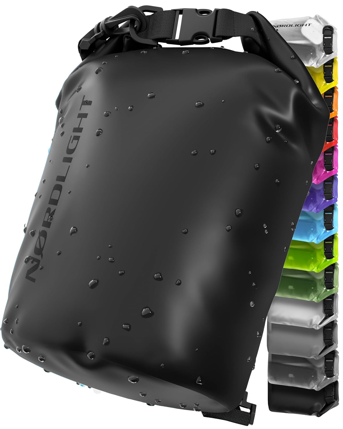 Nordlight Dry Bag Sacca Impermeabile - Zaino Impermeabile da 2l, 5l, 10l, 15, 20l, 30l, Sacca Stagna Borsa Impermeabile con Chiusura a Rotolo, Custodia Impermeabile per Cellulare e Marsupio