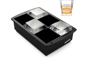 Ankway Silikonowa forma do kostek lodu, duża, 5 cm, XXL, do chłodzenia dłużej i wolniej topi się do koktajli, whisky, szkockiej na skałach, bourbonu, highball i wielu innych