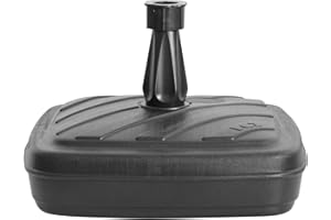 greemotion Pied de Parasol en Plastique, Base de Parasol Carré, Porte-Parasol pour Tube Ø 18-32 mm, env. 42 x 25 x 42 cm, Capacité env. 14 l, Anthracite