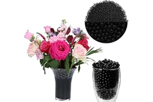 NITZCHE Water Beads 50000 Pcs Black Water Gel Balls Biodegradable Beads Vase Filler Beads for Vases, Home Decor, Kitchen Decor, Decorative Filler, Plant Decor