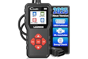 ‎LAUNCH OBD2 Diagnosegerät Auto LAUNCH CR300 Scanner für alle Fahrzeuge, Europäische Diagnose Scan Tool nach 2000, A KFZ Auslesegerät Deutsch für BMW VW Mercedes Audi Alle OBDII Fahrzeugen