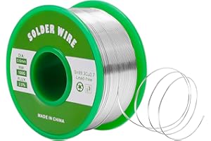 Gruiqrd Lötzinn Bleifrei 0,6mm, Lötdraht Elektronik, Lötzinn Draht Lötmittel zum Elektrolöten und Heimwerken (100g)