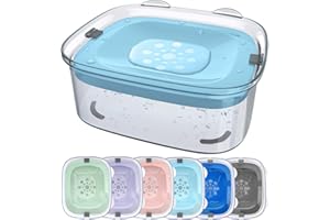 HEOUVO Gamelle à eau sans déversement, 2,5 l, grande anti-fuite, distributeur anti-éclaboussures, boisson lentement pour chiens qui bavent