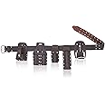 LAUTUS Scaffolding Belt | 6-Piece Leather Scaffold Belt, 2" Wide | Fits Waist Sizes from 32” – 46” | Includes 5 Scaffold Tool Holders to Securely Hold Your Level, Tape, Spanners, Hammer