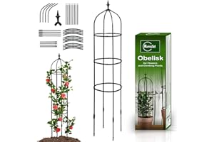 RUMSFEL Enrejado de jardín Obelisco, Soporte Plantas Trepadoras, Exterior jardín Soporte Decorativo para Plantas, Jaula para Plantas de Tomate, Escalada Vegtables, Flowers, Fruit Grow Cage