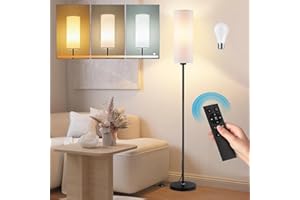 Seruno X Lampade da Terra per Soggiorno, Regolabili Moderna da Tavolo a LED con Telecomando Dimmerabile, Lampada da Terra Bianco da 135 cm, Incluso LED Lampadina 9W per Camera da Letto Decorazione
