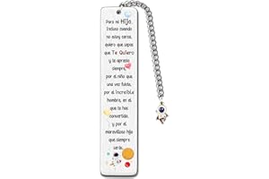 FCZIVA Marcadores De Libros De Hijo Graduación Inspiradora a La Universidad Regalos Marcapáginas De Hombres Ánimo Cumpleaños Regalo Personalizado Regreso Escuela Mejores Deseos Apreciación Recuerdos Navidad