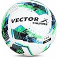 Vector X Thunder FIFA Basic Football (Color : White-Green) Size : 5