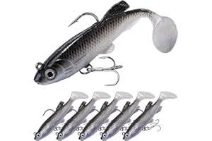 Goture Soft Fishing Lures Sea Fishing Lures for Bass Triple Hook Lures Bass Lures 11.5cm/4.53"/11.2g