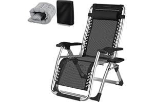 Fiutazge Chaise Longue Jardin Exterieur,Chaise Longue Pliante, Transat de Plage Pliable avec Coussin Rembourré,Appuie-tête,Housse Chaise Jardin,Porte-Boisson,pour Patio,Plage,Piscine, Gris
