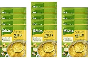 KNORR Suppenliebe Zahlen Suppe leckere Suppe für Kinder und Erwachsene mit natürlichen Zutaten 84 g 13 Stück