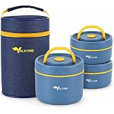 Valkyrie 3 G&ouml;z Taraftar 304 Paslanmaz &Ccedil;elik Yemek Lunch Box 420+420+550 ml Isı Yalıtımlı &Ccedil;antalı