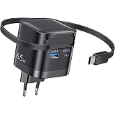 Mcdodo 67W GaN USB-C Ladegerät Mit Einziehbarem Kabel – 3 Ports (2x USB-C, 1x USB-A) – Schnellladung Für IPhone, MacBook, Galaxy & Mehr