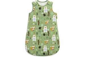 WYTbaby 2-pack baby sovsäck 1,5 tog året runt sovsäck mjuk 100 % bomull baby sovsäck vinter för nyfödda pojkar flickor 0–18 m