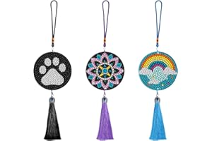 Qiukoo Geschenk Mädchen 6 7 8 9 10 11 Jahre, Bastelset Kinder ab 6 10 Jahre Diamond Painting Windspiel Sonnenfänger ab 5-12 Jahre Mädchen Kristalle Zum Aufhängen Windspiel Basteln