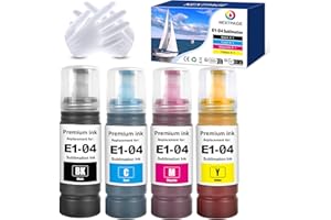 Nextpage Lot de 104 encres de sublimation compatibles avec Epson EcoTank ET-1810/ET-2710/ET‑2711/ET-2712/ET-2714/ET-2715/ET-2720/ET-2721/ET-2726/ET-2810/ET-2811/ET-2811/ET-281. 2 cartouches noires