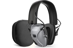 awesafe Elektronischer Schieß-Ohrenschützer mit Hard Travel Aufbewahrungstasche, GF01+ Lärmminderung Klangverstärkung Elektronischer Gehörschutz, Gehörschutz, NRR 24dB, Ideal zum Schießen und Jagen