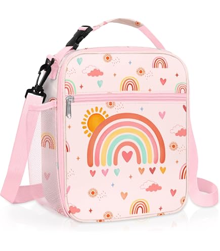 Sac à Dos Repas Isotherme Pour Enfant Deglingos - 2 Compartiments, Bretelles Ajustables - Motif Melimelos La Biche - 26 Cm